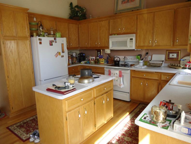 A traditional kitchen before remodeling begins. 
