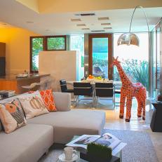 Bright, Open Living Space With Contemporary Furnishings