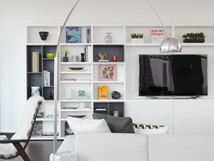 Minimalist Living Room Wall Storage