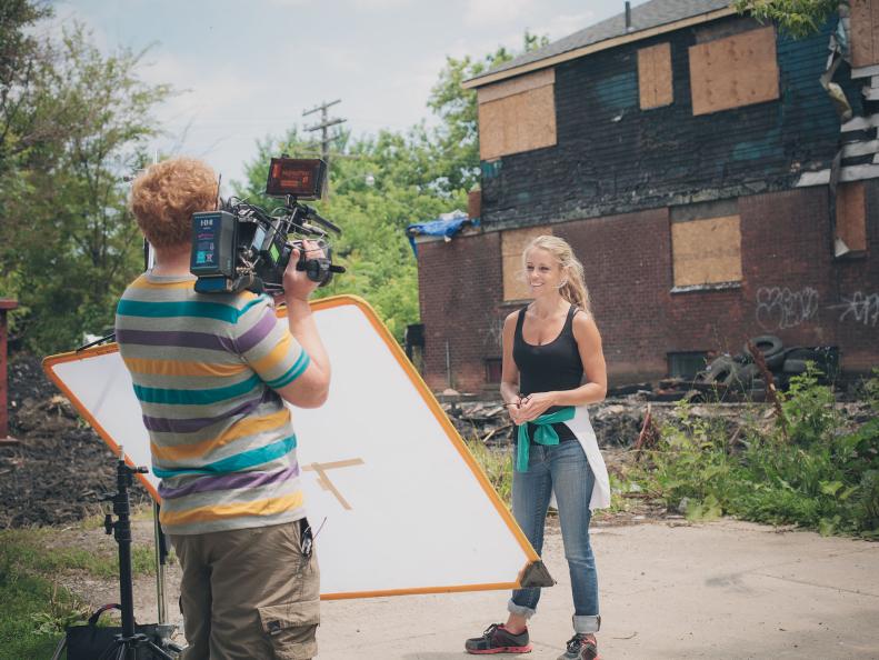 Nicole Curtis of DIY Network's Rehab Addict Being Filmed