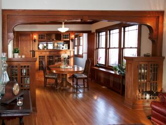 There is no shortage of original charm in this Craftsman dining room that features the century-old built-ins and corbeled archway whose timeless good looks are still on-trend. 