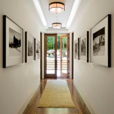 Bright White Hallway With Photo Gallery