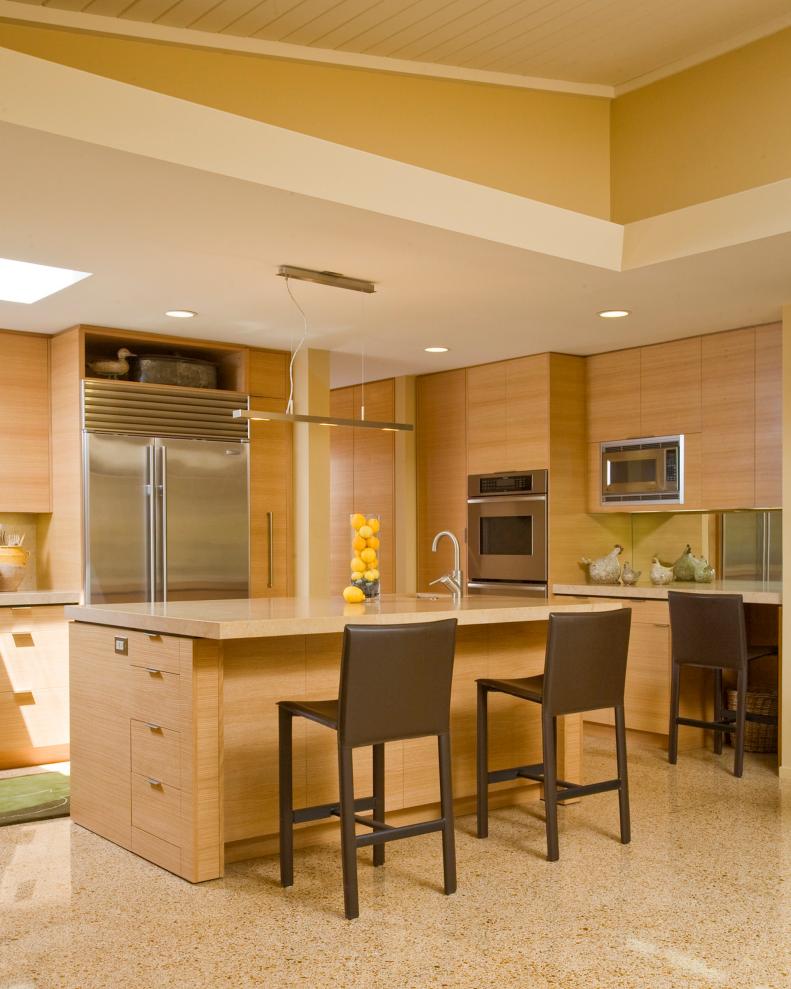 Yellow Contemporary Kitchen 