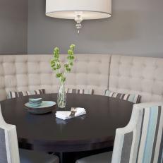 Contemporary Breakfast Room With Rounded Bench Seating
