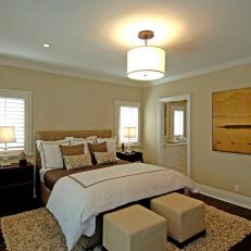 Transitional Neutral Bedroom Is Calm, Relaxing