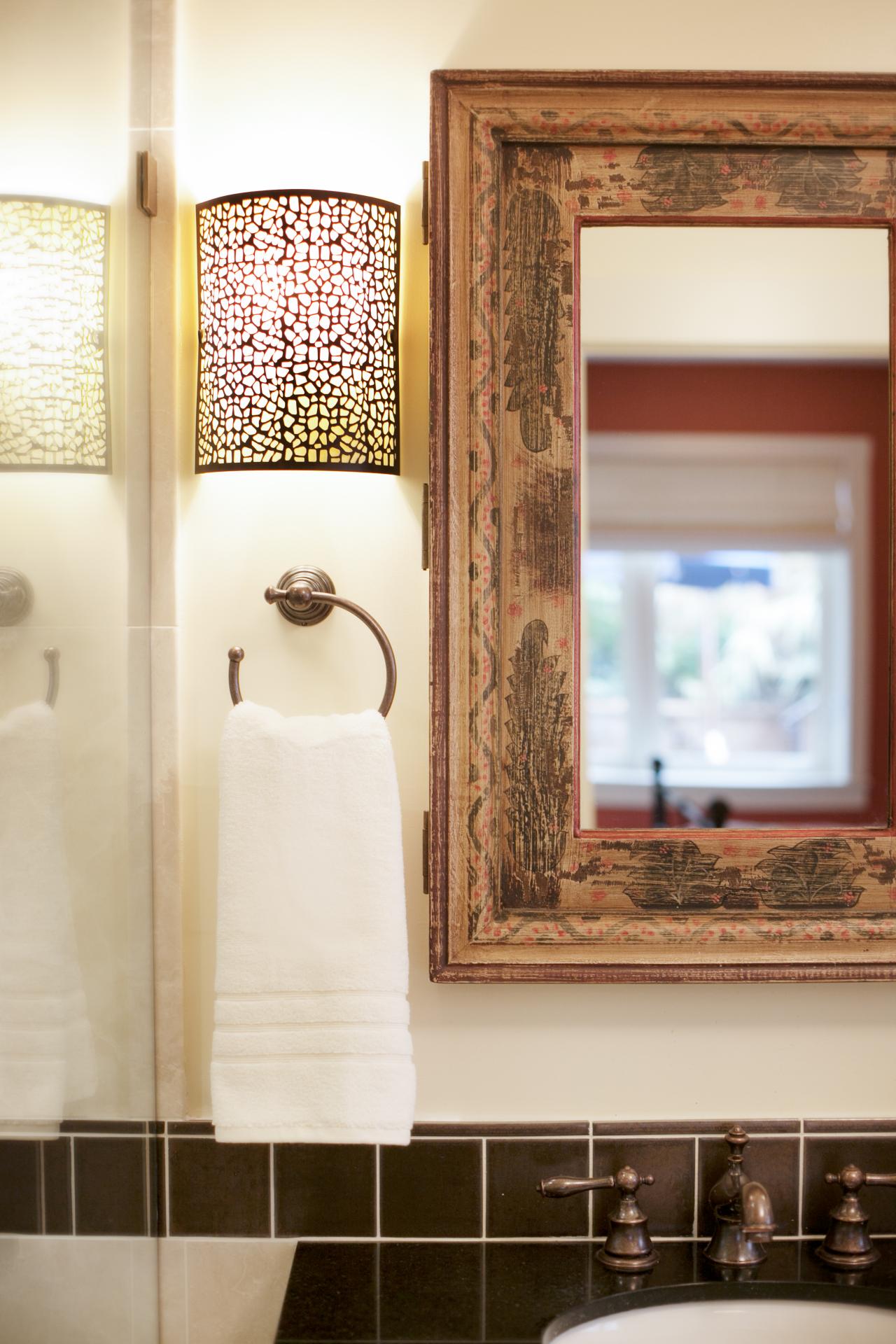 Transitional Bathroom With Wood Medicine Cabinet Hgtv