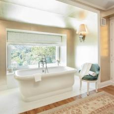 Master Bathroom With Soaking Tub and Picture Window