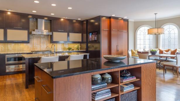 Huge Contemporary Kitchen with Two Islands | HGTV