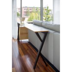 Contemporary Console Table With Black Legs