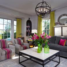 Bright and Colorful Contemporary Living Room 