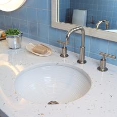 Quartz Bathroom Countertops Infused With Seashells