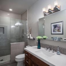 Sleek Modern Bathroom With Glass Shower