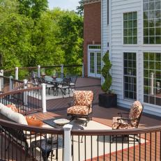 Stunning Curved Transitional Outdoor Deck