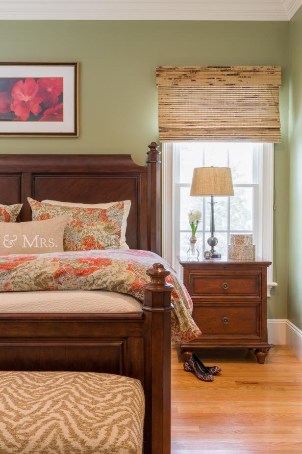 Inviting Master Bedroom With Warm Wood Furnishings | HGTV