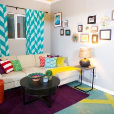 Bold, Bright Contemporary Living Room