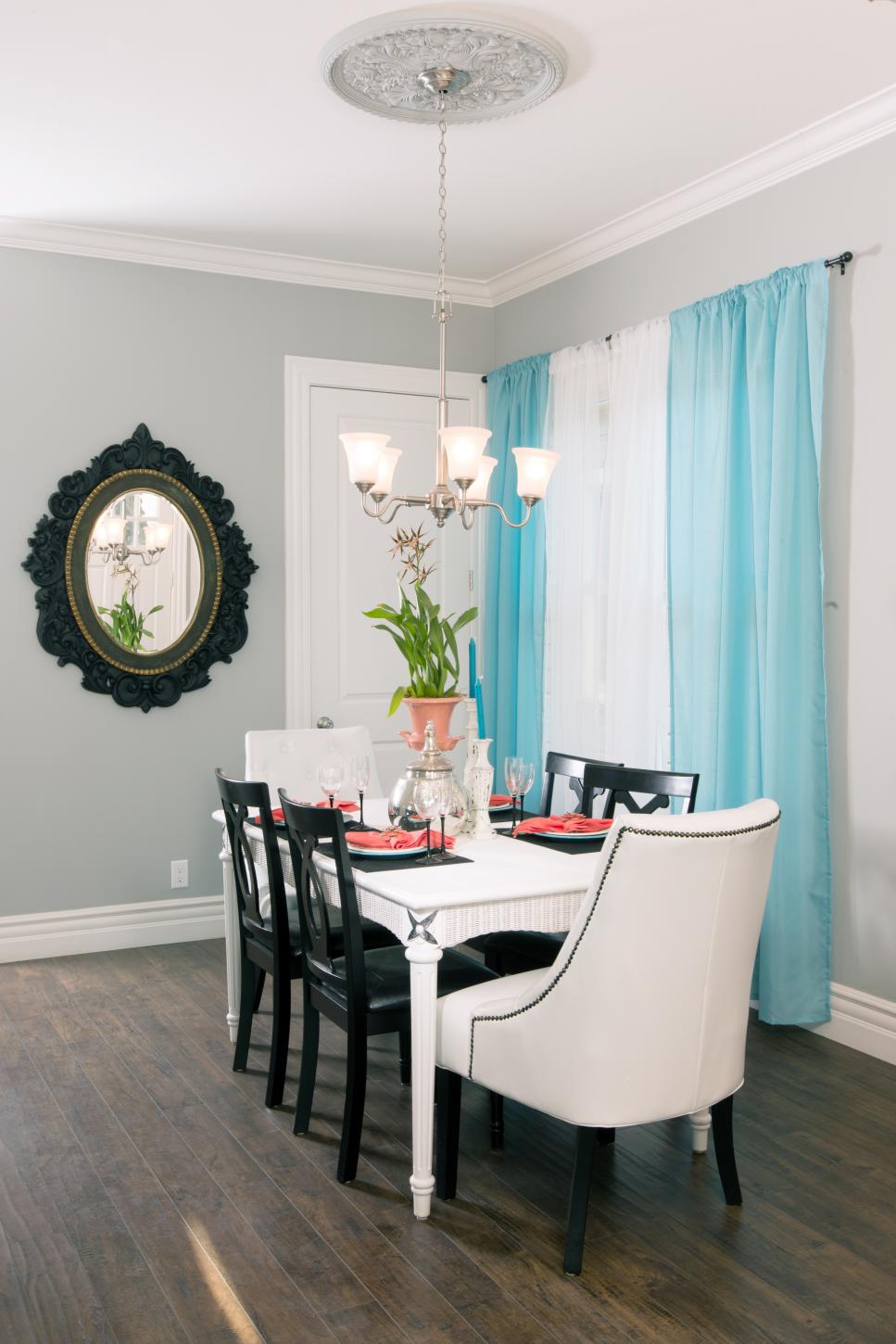 Stylish Gray Dining Room With Traditional Touches | HGTV