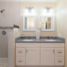Two-Toned Double Vanity Bathroom
