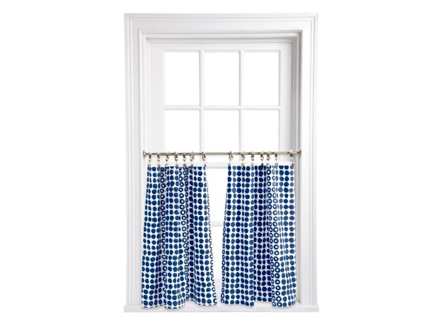 Cafe Curtain From Cloth Napkins, How To Hang Cafe Curtain Rods