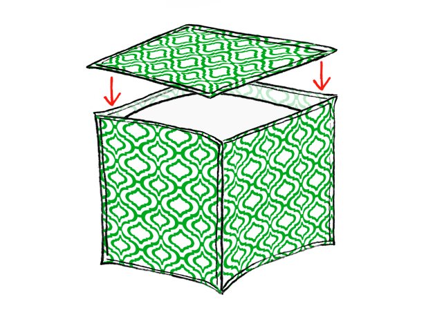napkin pouf illustration