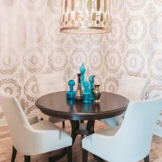 Transitional Dining Room with Round Dining Table