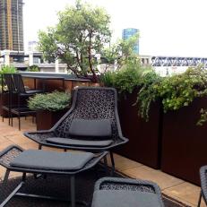 Modern Seating for Cozy Rooftop Lounge