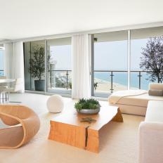 Dreamy, Coastal Oceanfront Living Room