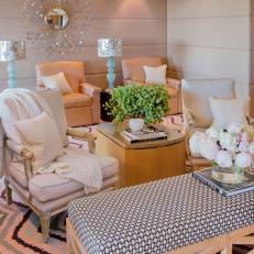 Transitional Neutral Sitting Area Is Cozy, Stylish