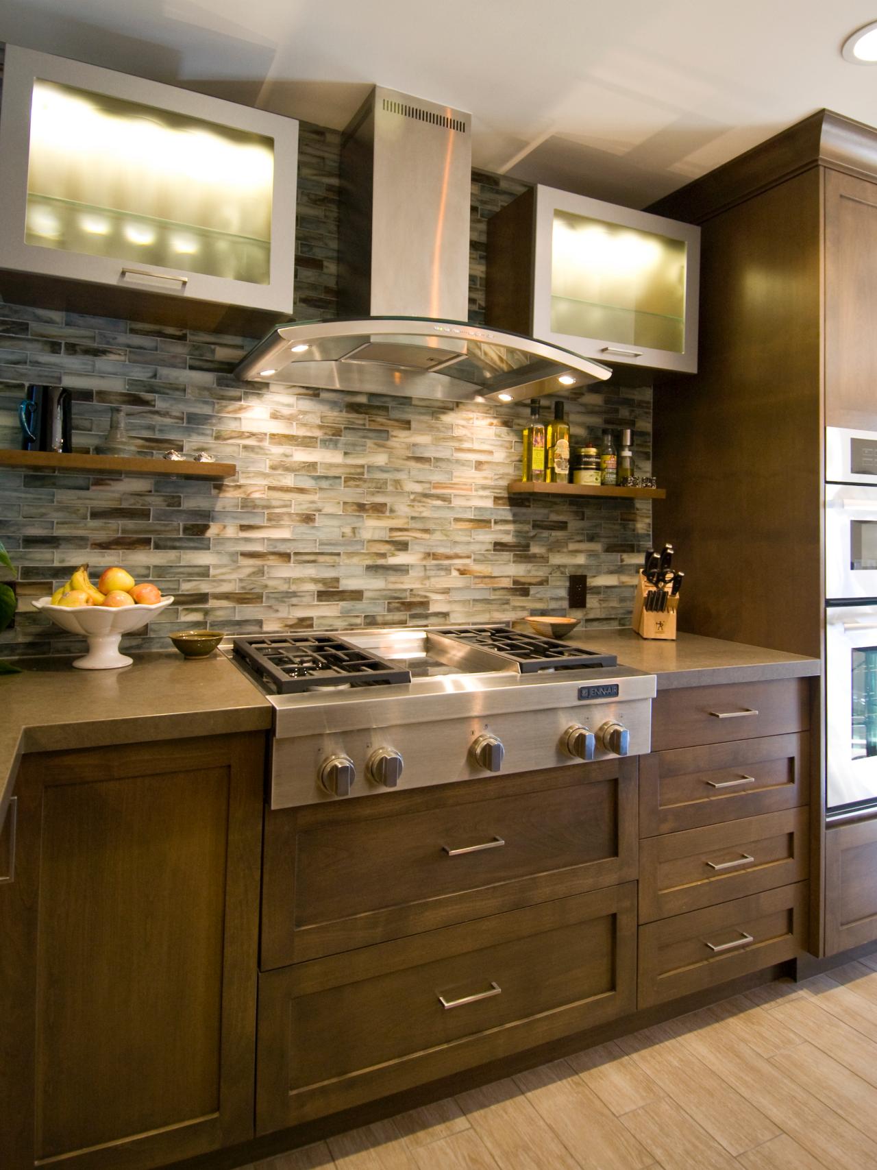 Contemporary Kitchen with Mosaic Tile Backsplash | HGTV