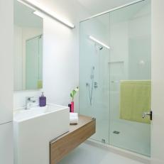 Minimalist Details Have Big Impact in White Bathroom