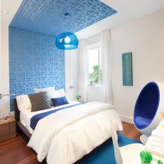 Teen Bedroom With Bold Braille Wall Flats