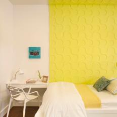 Cheerful and Bright Yellow Modern Teen Bedroom