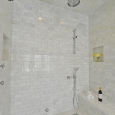Luxurious Large Marble Shower