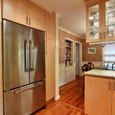 Stylish Kitchen With Built-In Refrigerator