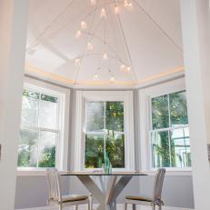 Contemporary Gray Breakfast Nook With Domed Ceiling