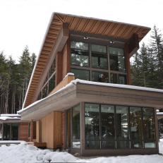 Modern Alaskan Cabin Boasts Soaring Windows