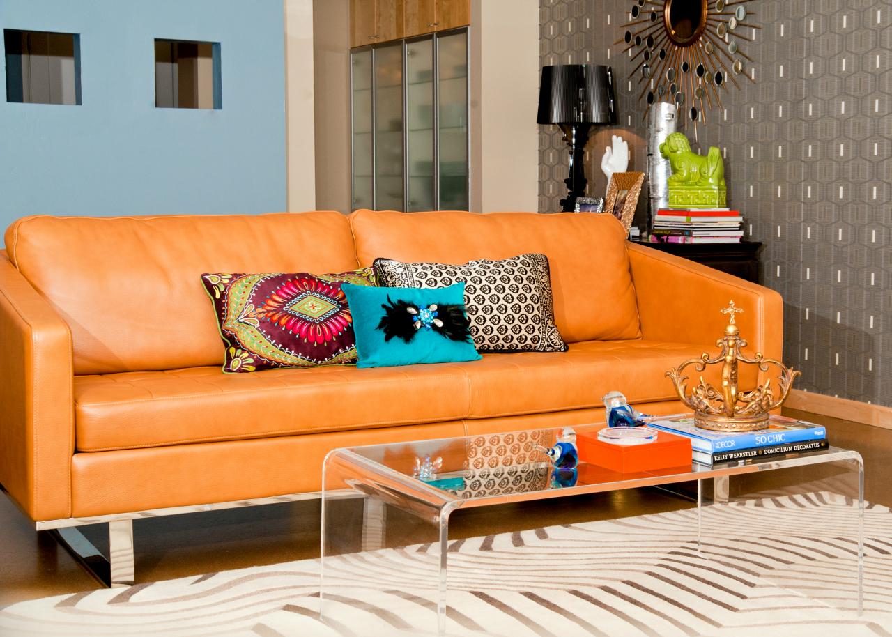 Blue Eclectic Living Room With Retro Style Hgtv