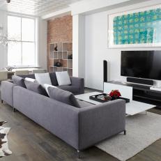 Modern Tribeca Apartment White Living Room