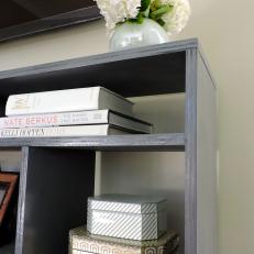 Gray Shelves Provide Small-Space Storage for Entryway
