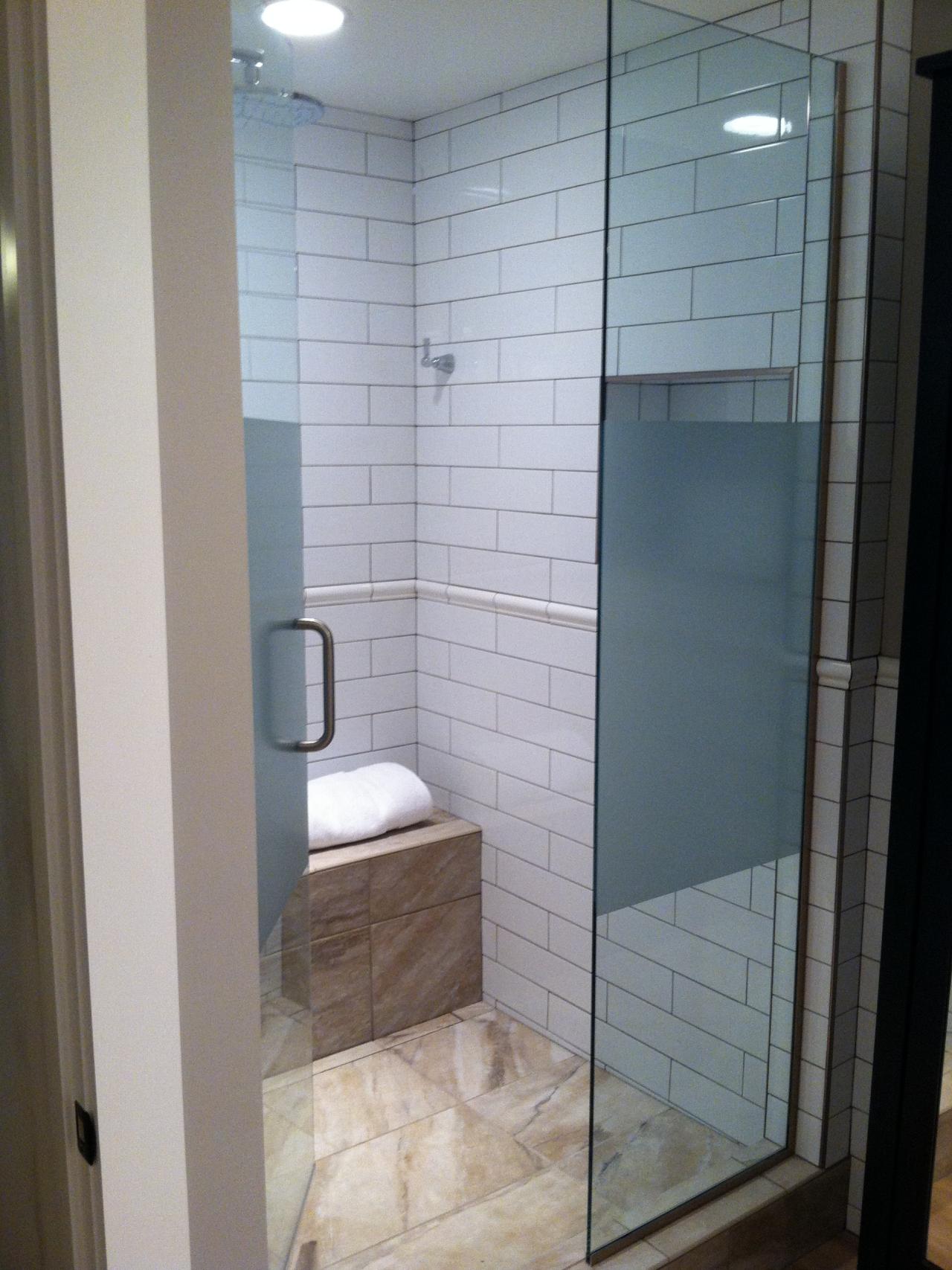 Classic Contemporary Shower With White Subway Tile HGTV