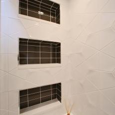 Ceramic Tile Walls in Sleek Walk-In Shower