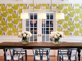 Floral Print Dining Room