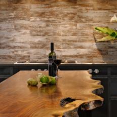 Custom Features in Warm, Contemporary Kitchen