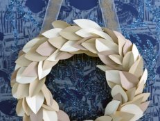 Neutral Contemporary Paper Wreath 