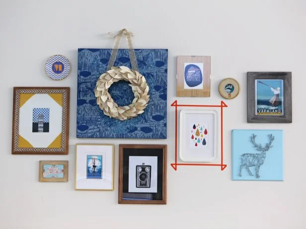 Eclectic Blue Gallery Wall 
