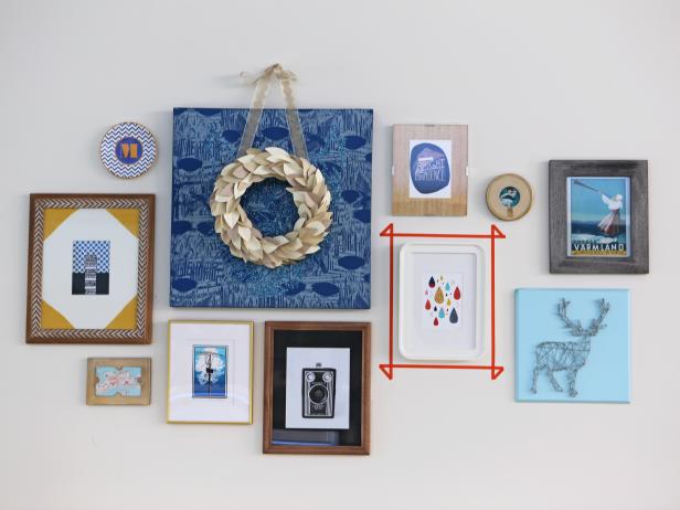 Eclectic Blue Gallery Wall 
