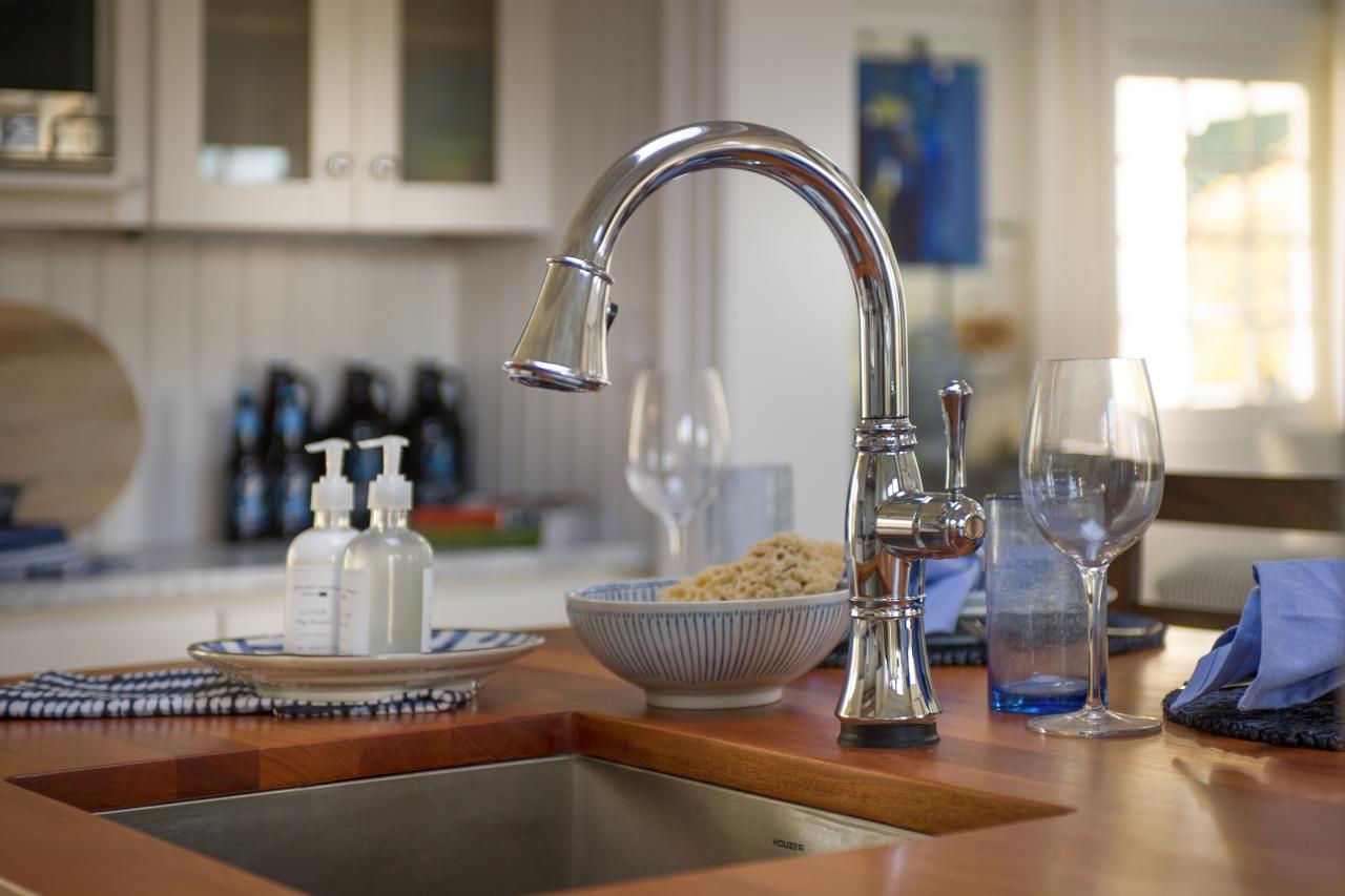 White Kitchen With Delta Cassidy Faucet Hgtv