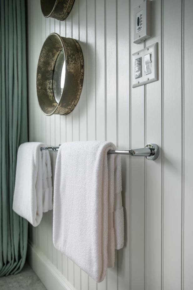 white towels in bathroom