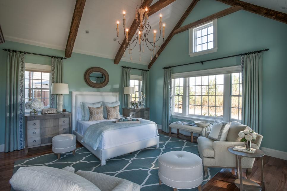 Calming Blue Bedroom With Neutral Accents Hgtv