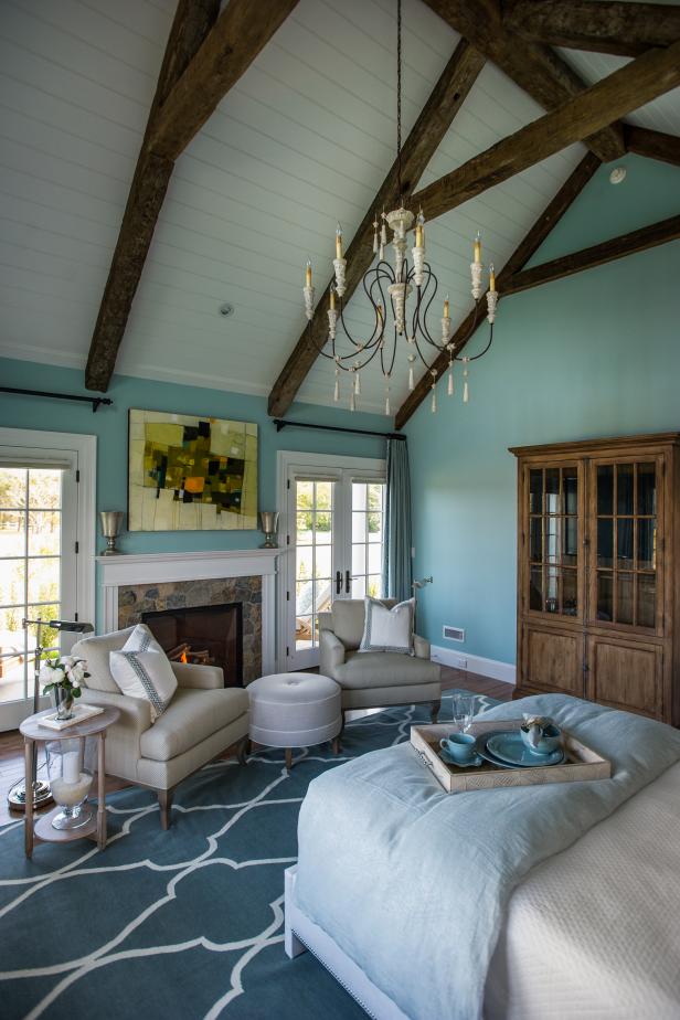 Vaulted Ceiling With Feminine Chandelier Hgtv