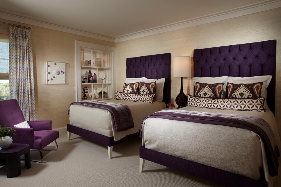 Purple Bedrooms Pictures Ideas, Purple Headboard Bedroom Ideas